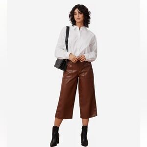 Lily High Rise Wide Leg Vegan Leather Pant - Women's